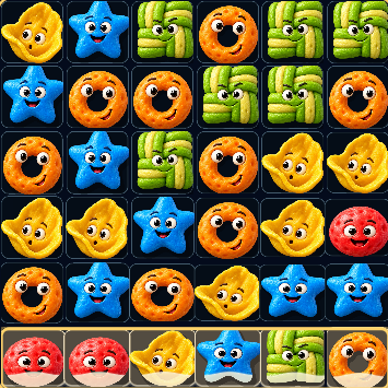 An actual Cereal Spillers match-3 board with expressive cereal characters and milk coating